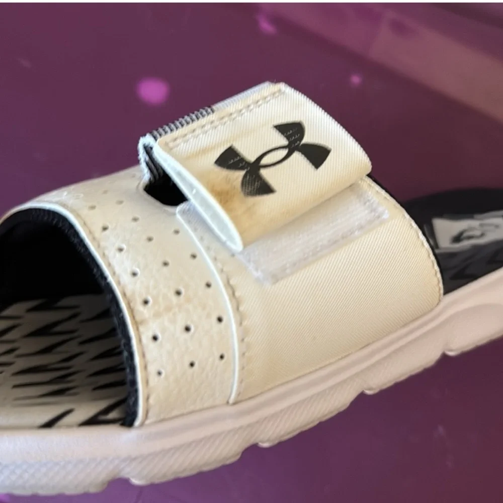 Under Armour Mercenary Slides Water Sandals UA White Unisex Size 11